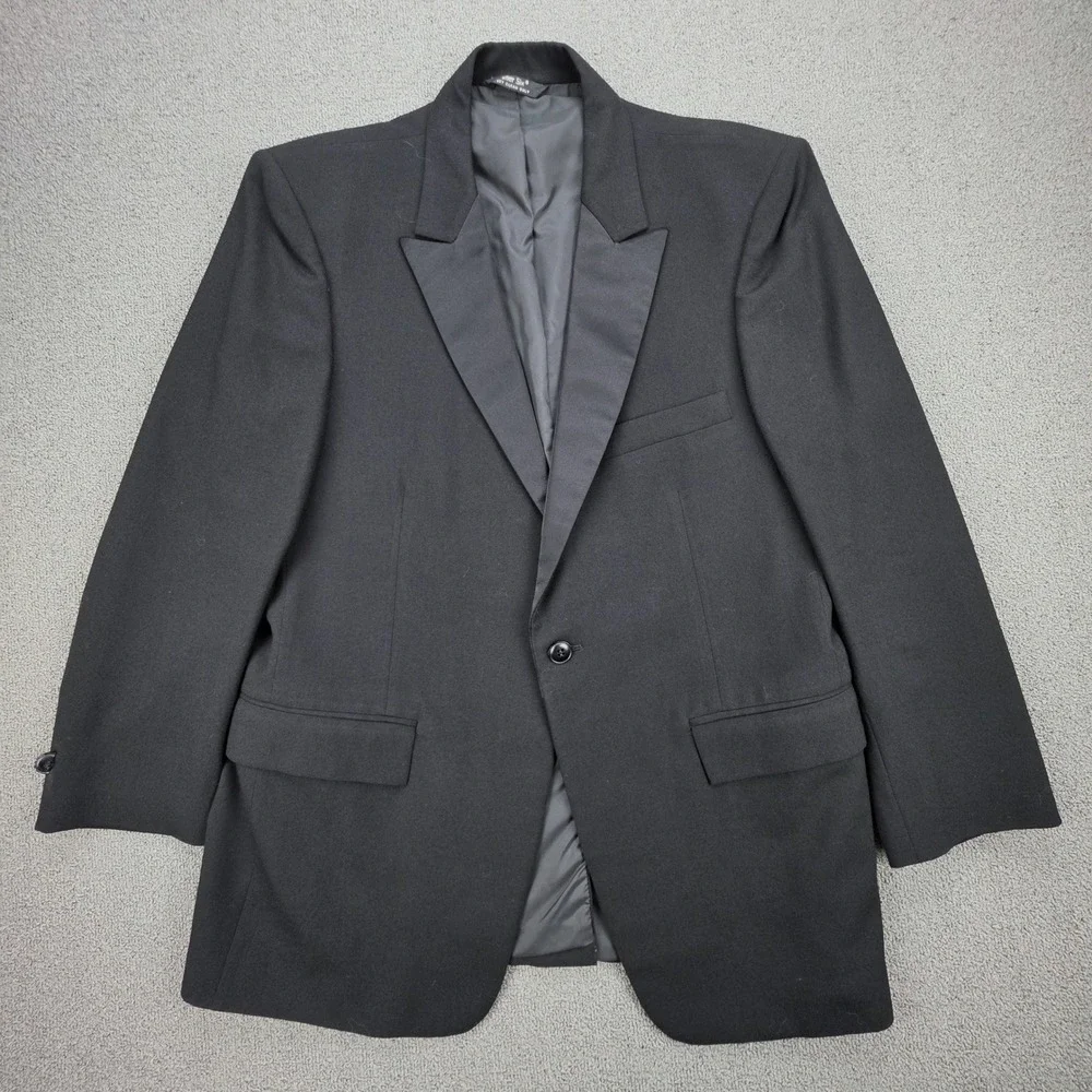 After Six Formals Tuxedo Jacket Mens Black Peak Lapel Single‎ Button 41S